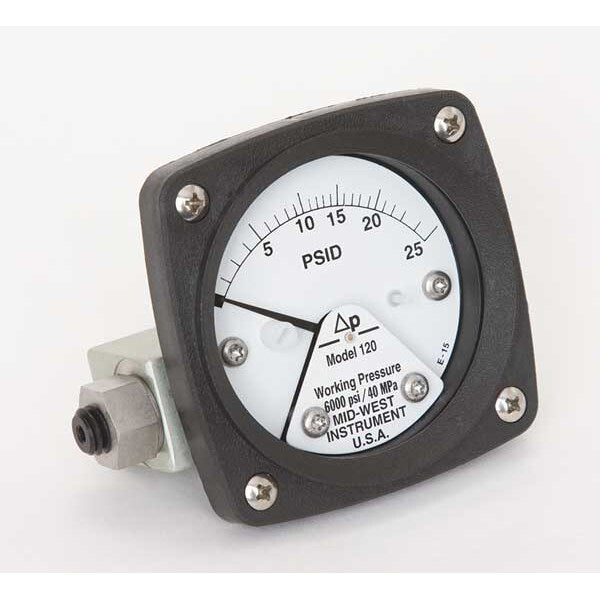 Pressure Gauge, 0 to 25 psi