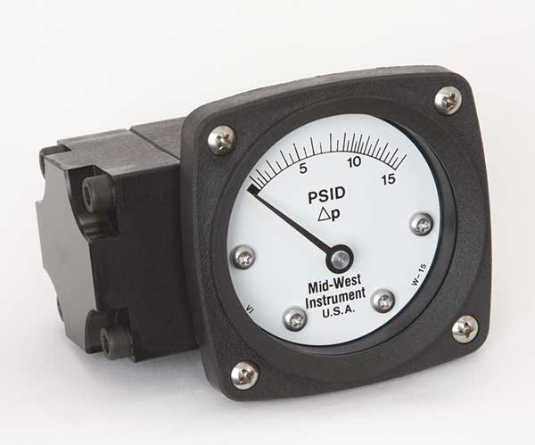 Pressure Gauge, 0 to 15 psi