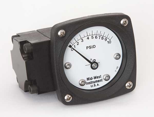 Pressure Gauge, 0 to 10 psi