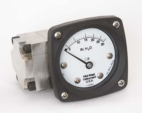 Pressure Gauge, 0 to 30 In H2O