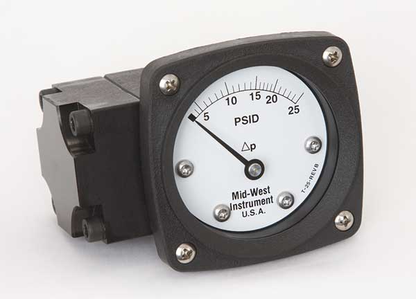 Pressure Gauge, 0 to 25 psi