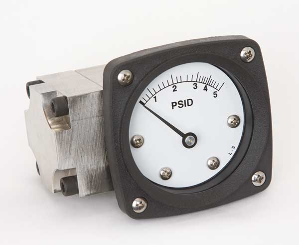 Pressure Gauge, 0 to 5 psi