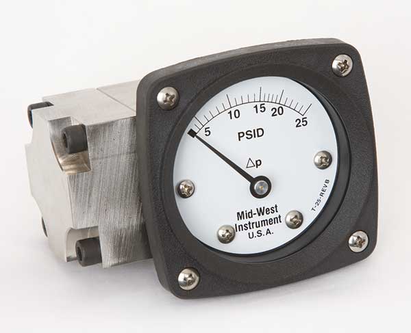 Pressure Gauge, 0 to 25 psi