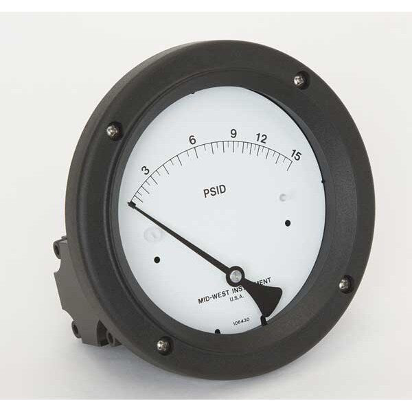 Pressure Gauge, 0 to 15 psi