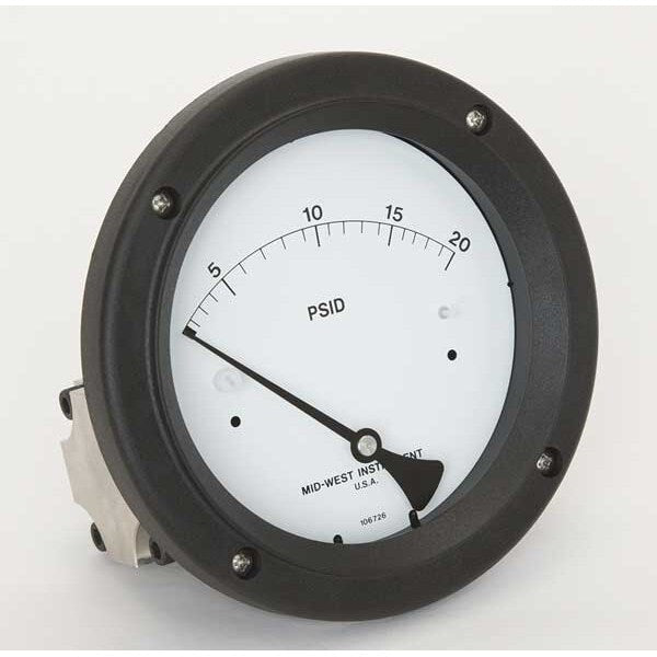 Pressure Gauge, 0 to 20 psi
