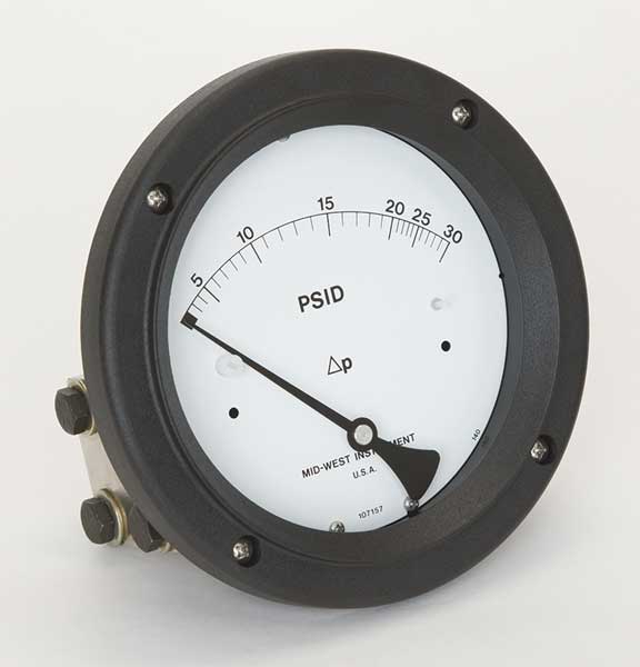 Pressure Gauge, 0 to 30 psi