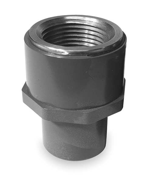 PVC, Brass Transition Adapter, FNPT x SPG, 2 in Pipe Size