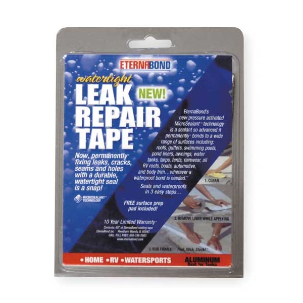 Roof Repair Tape Kit, 4 In x 5 Ft, Metal