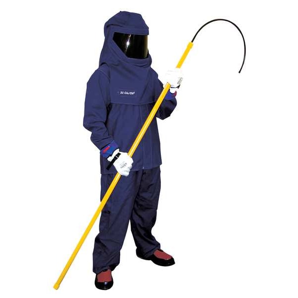 Rescue Hook, 6 ft, Yellow, Fiberglass with Aluminum Bronze Alloy Head