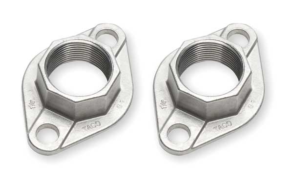 Flange Kit, Pipe Size In.1-1/2 NPT, SS, PK2