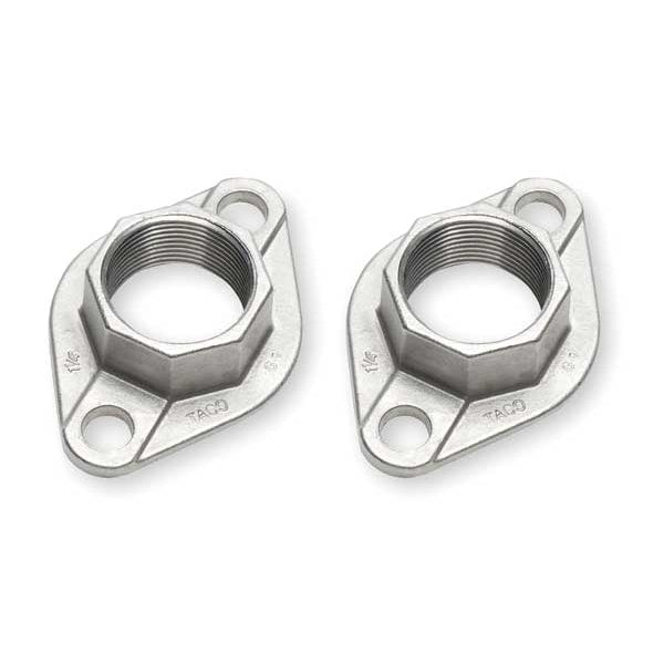 Flange Kit, Pipe Size 1 1/2 In.NPT, SS, PK2