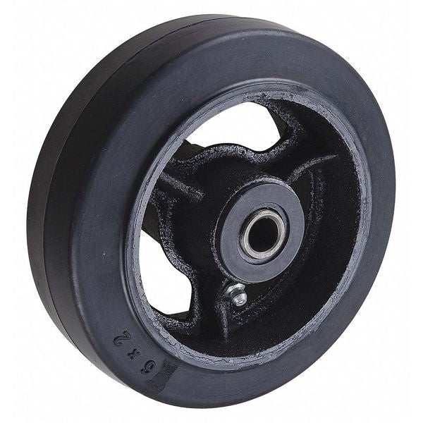 Caster Wheel, Rubber, 6 in., 500 lb.