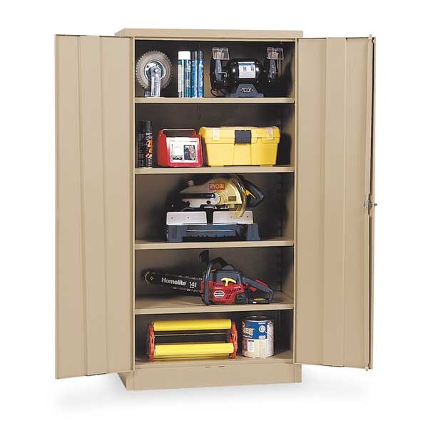 24 ga. ga. Steel Storage Cabinet, 36 in W, 72 in H, Stationary