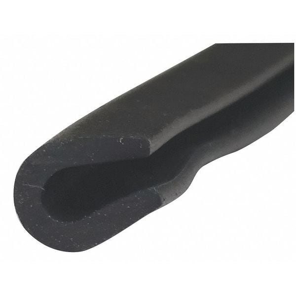 Rubber Edging, neoprene, 10 ft Length, Non-Adhesive Backing, 1/8 in Overall Width, Style: E
