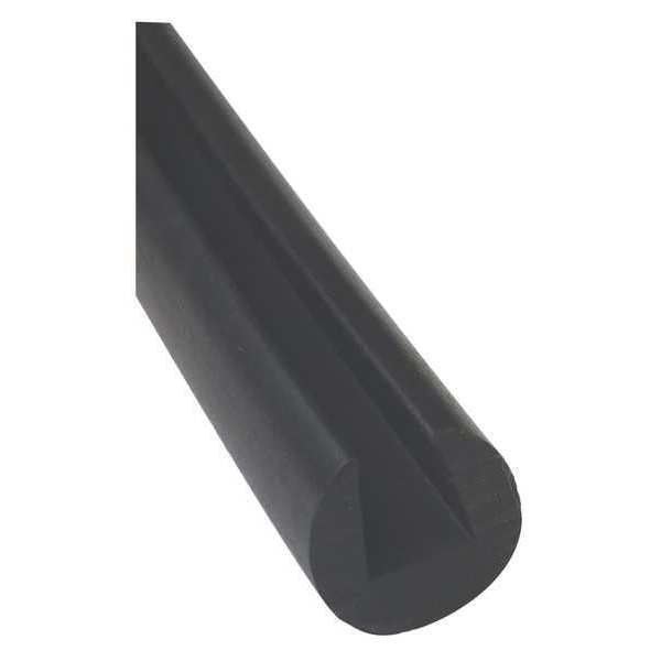 Rubber Edging, EPDM, 10 ft Length, Non-Adhesive Backing, 3/4 in Overall Width, Style: I