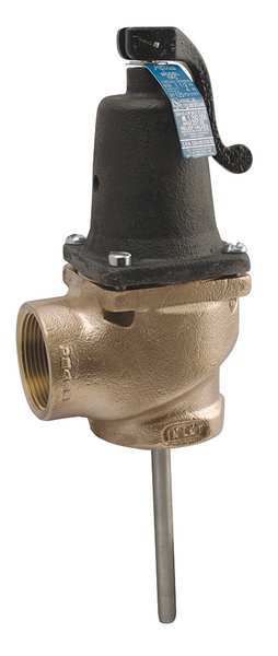T and P Relief Valve, FNPT, 1-1/2 In Inlet