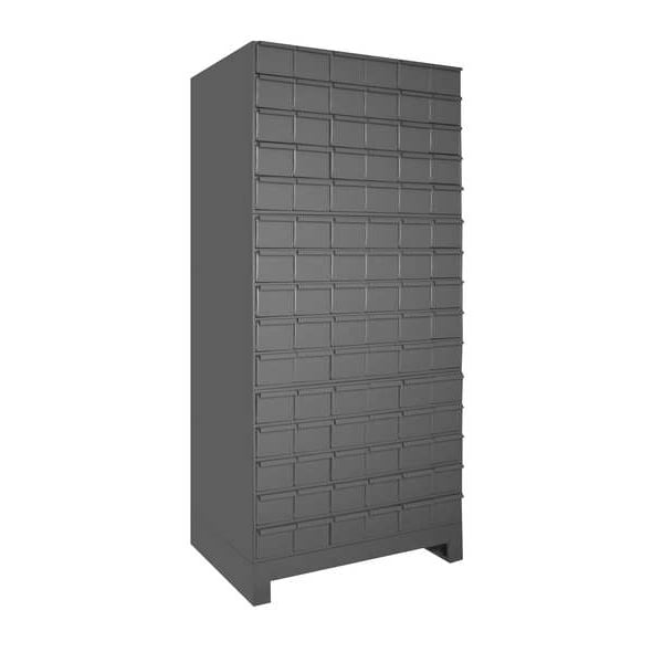 Prime Cold Rolled Steel Enclosed Bin Shelving, 34 in W x 68 3/8 in H x 17 3/4 in D, 15 Shelves