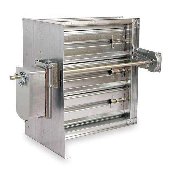 Square Smoke Damper, 120V, 9-3/4 In. W