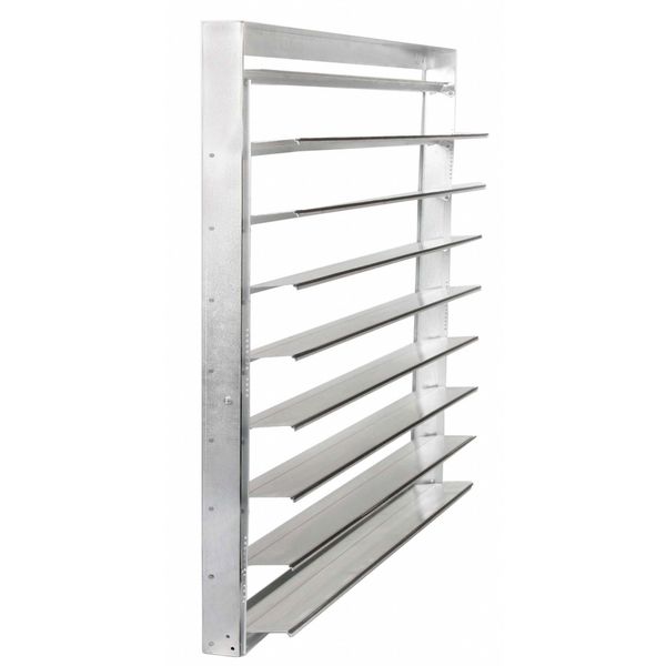 Backdraft Damper, Horizontal, 35-3/4Sq