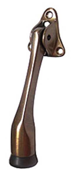 Lever Door Holder, Pol Brass, Cast Zinc