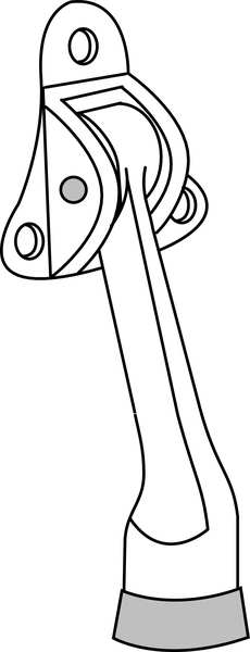 Lever Door Holder, Satin Bronze, Cast Zinc
