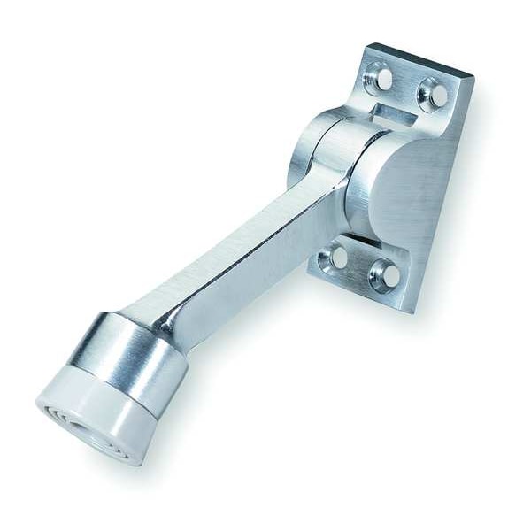 Lever Door Holder, Satin Chrme, Cast Brass