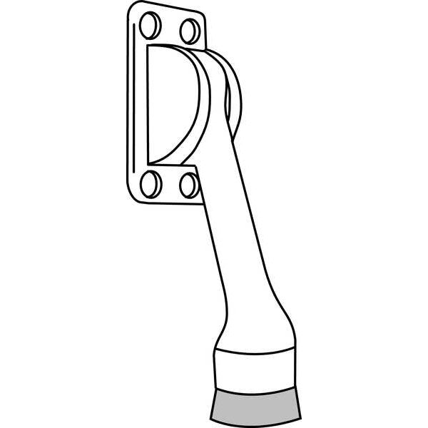 Lever Door Holder, Satin Chrme, Cast Brass