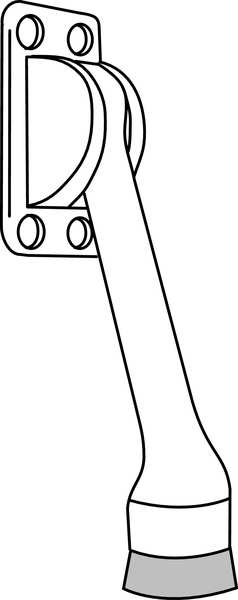 Lever Door Holder, Satin Chrme, Cast Brass