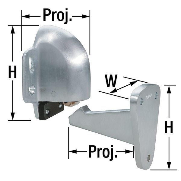 Automatic Door Holder, Cast Brass, Brass