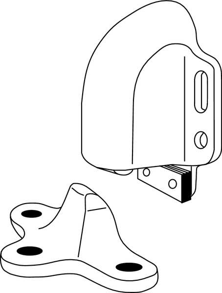 Door Stop, Floor-Mount, Satin Chrome