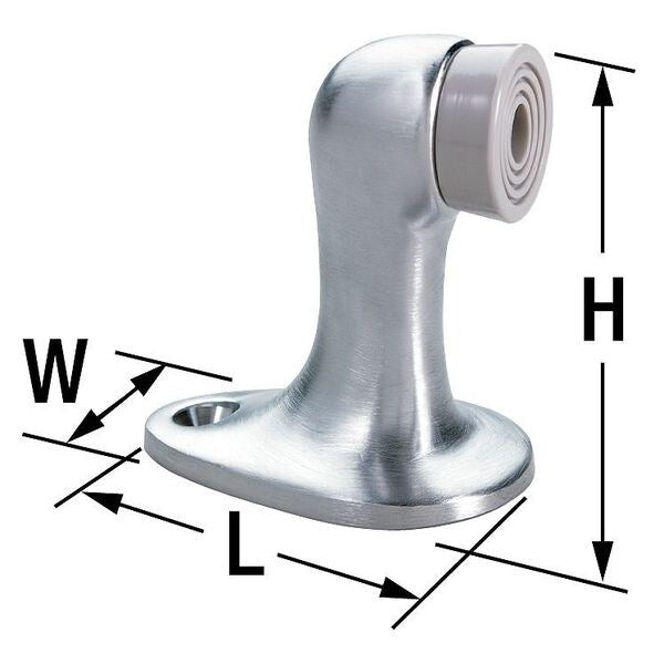 Rigid Door Stop, Cast Brass, 3