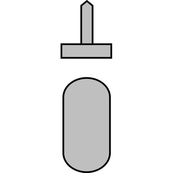 Door Silencer, Rubber, Gray, 3/4