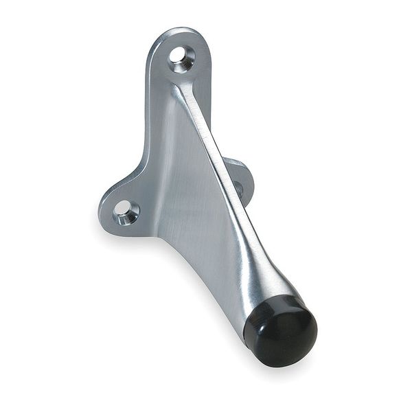 Rigid Door Stop, Wall Mount, Satin Chrome