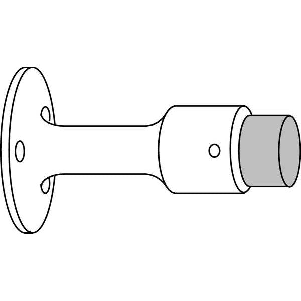 Rigid Door Stop, Cast Brass
