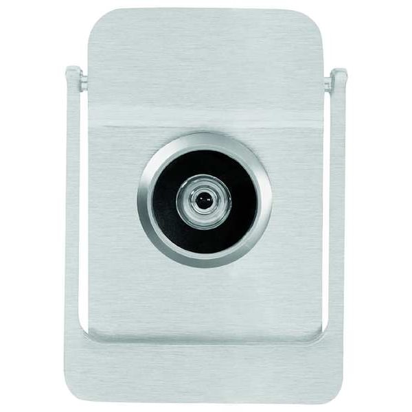 Door Knocker w/Viewer, Satin Chrome