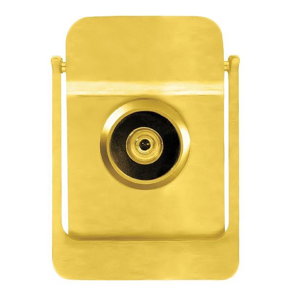 Door Knocker w/Viewer, Polished Brass