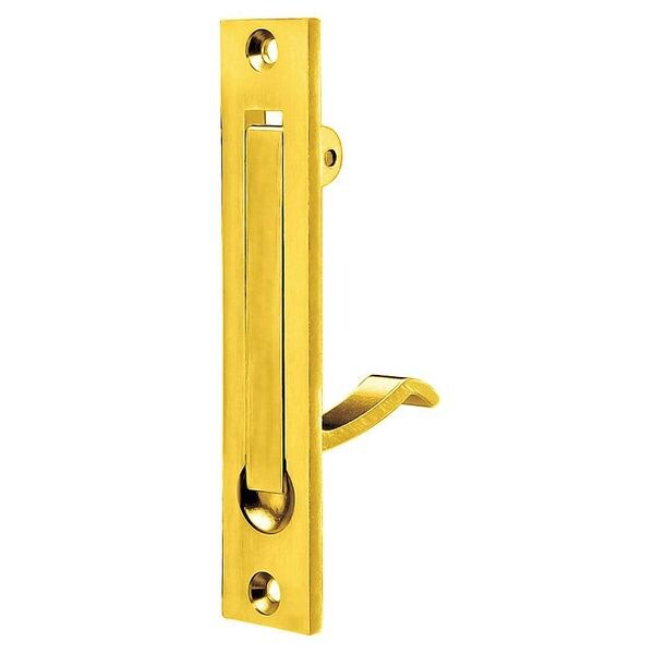 Recessed Folding Pull Handle, Cast Brass, Clips/Fasteners