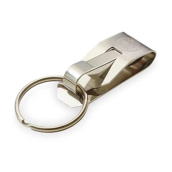 Secure-A-KeyÂ® Clip On. No. 404. Stainless Steel Key Ring