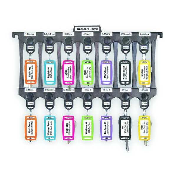 14 unit capacity File-A-Keyâ¢ base unit with 14 key snaps with rings