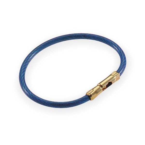 Key Ring, 1 5/8 in Ring Size, Blue