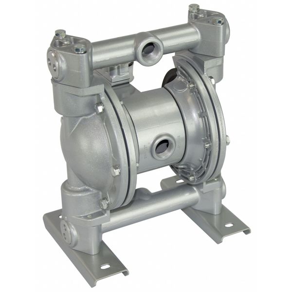 Double Diaphragm Pump, Aluminum, Air Operated, Santoprene, 28 GPM