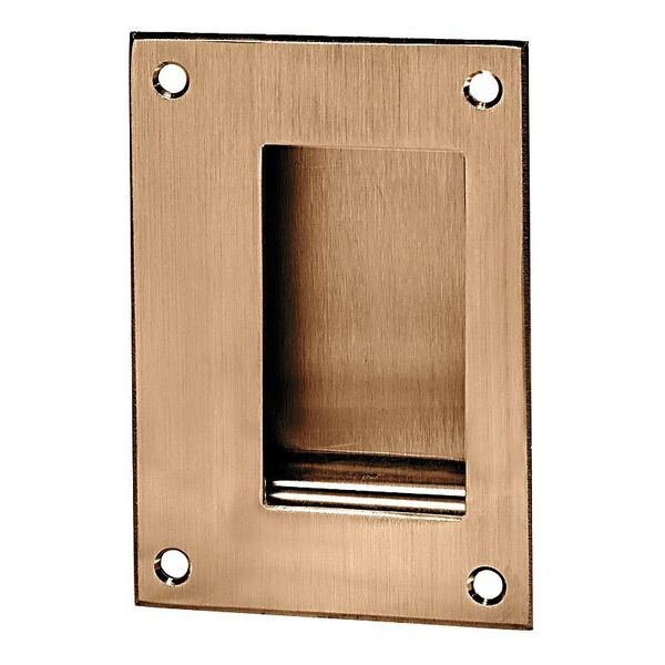Recessed Pull Handle, Clips/Fasteners, Bronze, Clips/Fasteners