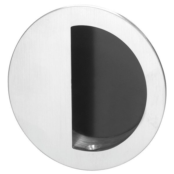 Recessed Pull Handle, Clips/Fasteners, Chrome, Clips/Fasteners
