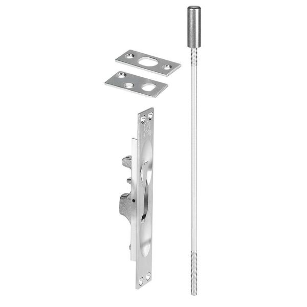 Lever Extension Flush Bolt, Satin Chrome