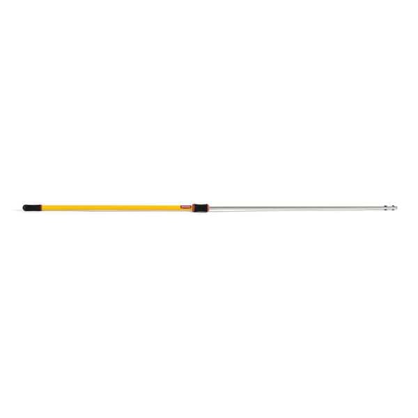 48 in to 96 in Threaded Extension Handle, 1 1/4 in Dia, Yellow, Aluminum