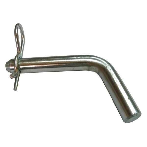 Hitch Pin, Bent, Stl, Zinc, 1/2 x 3