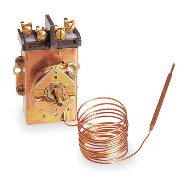 Line Volt Mechanical Tstat, Open on Rise, DPST, 120 to 480VAC