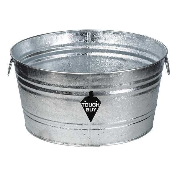 Utility Tub, 9 gal., Silver