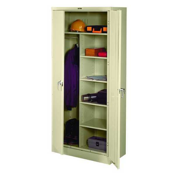 22 ga. ga. Carbon Steel Storage Cabinet, 36 in W, 78 in H, Stationary