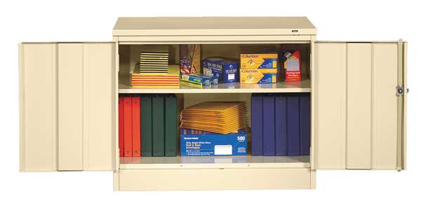 24 ga. ga. Carbon Steel Storage Cabinet, 36 in W, 30 in H, Stationary